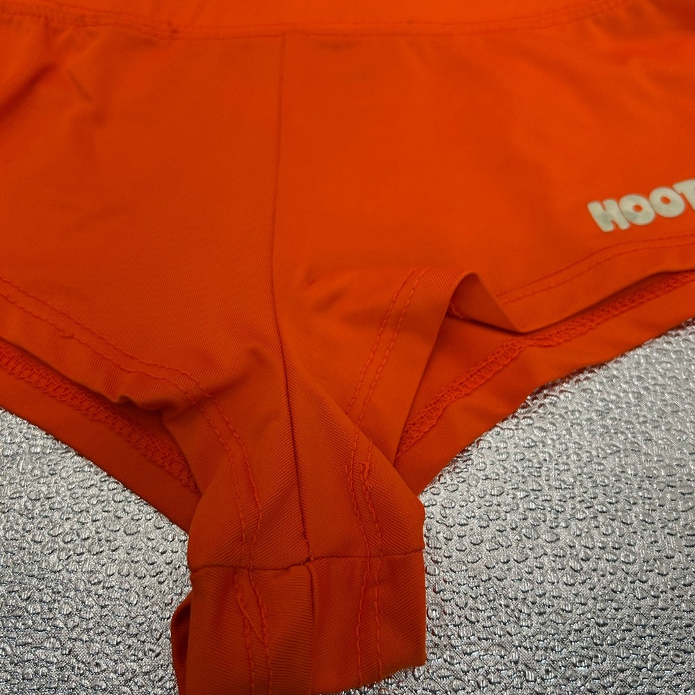 Hooters Girl Worn Super Sexy Cheeky Uniform Shorts Orange Size XS - Picture 4 of 8